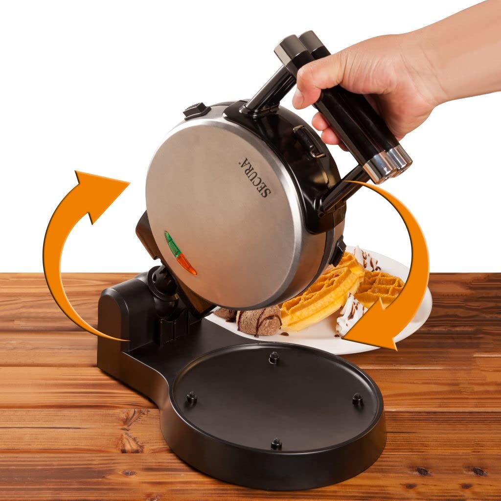 Secura Upgrade Automatic 360 Rotating Non-Stick Belgian Waffle Maker