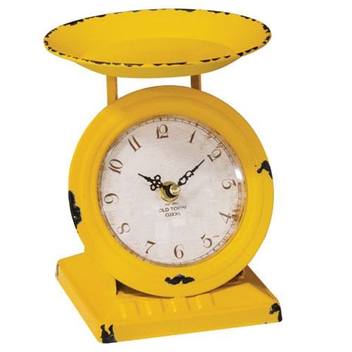 Sunflower Yellow Old Town Scale Clock