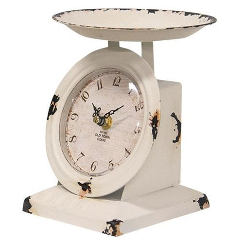 Farmhouse White Old Town Scale Clock